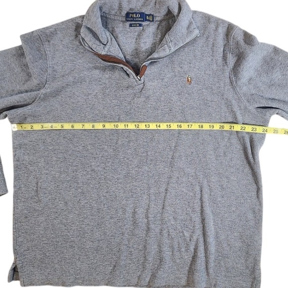 Polo Ralph Lauren Estate Rib Gray 1/4 Zip Pullover Sweatshirt Size XL - Picture 3 of 6